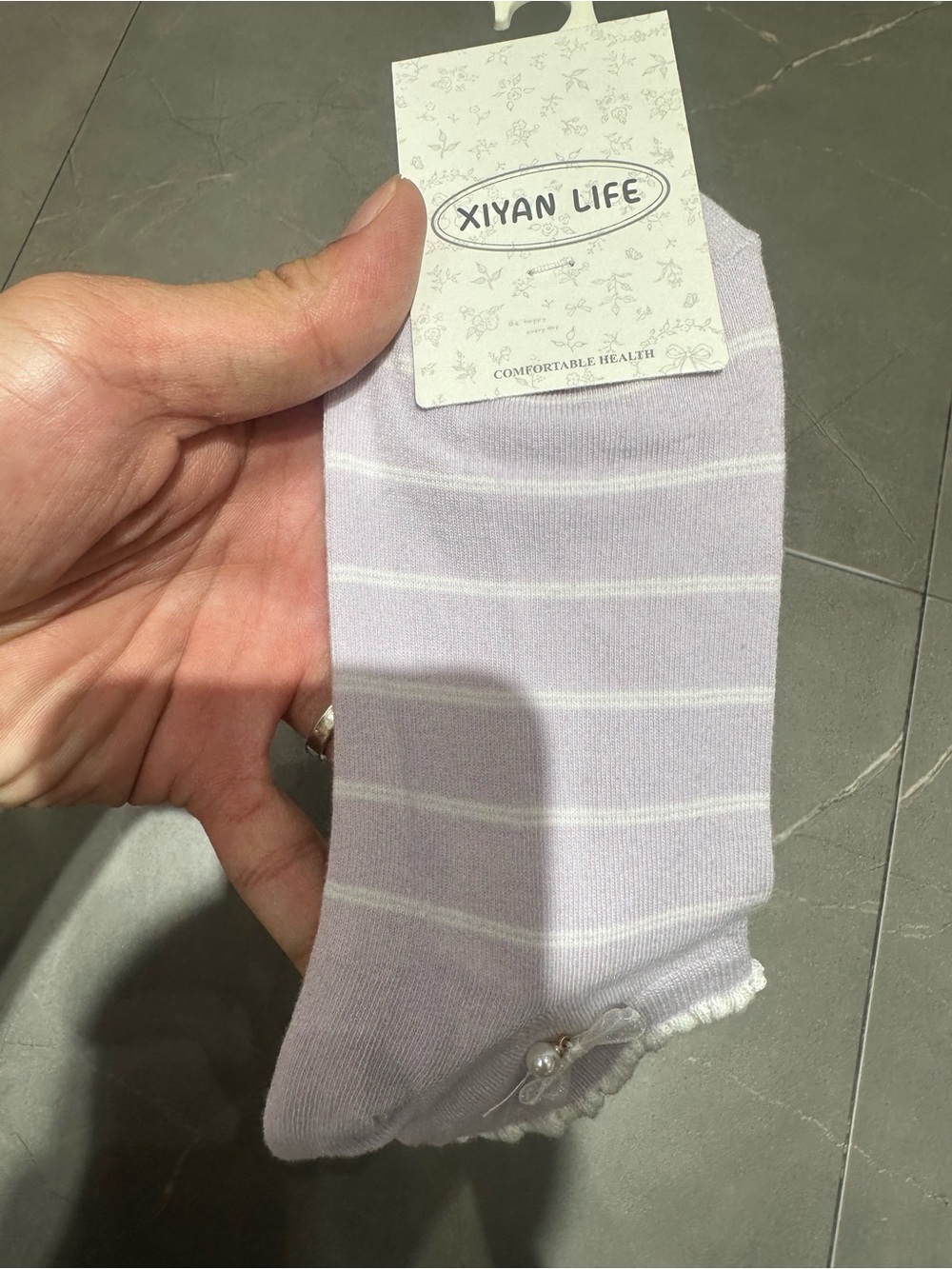 Men’s Lavender Stripe Socks